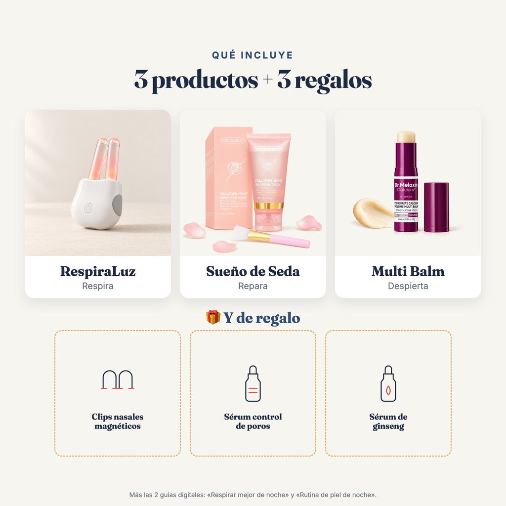 Qué incluye: 3 productos y 3 regalos