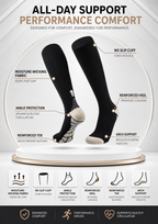 Drexon Compression Socks — 15-20 mmHg Graduated Support | 3 Colors · 5 Sizes