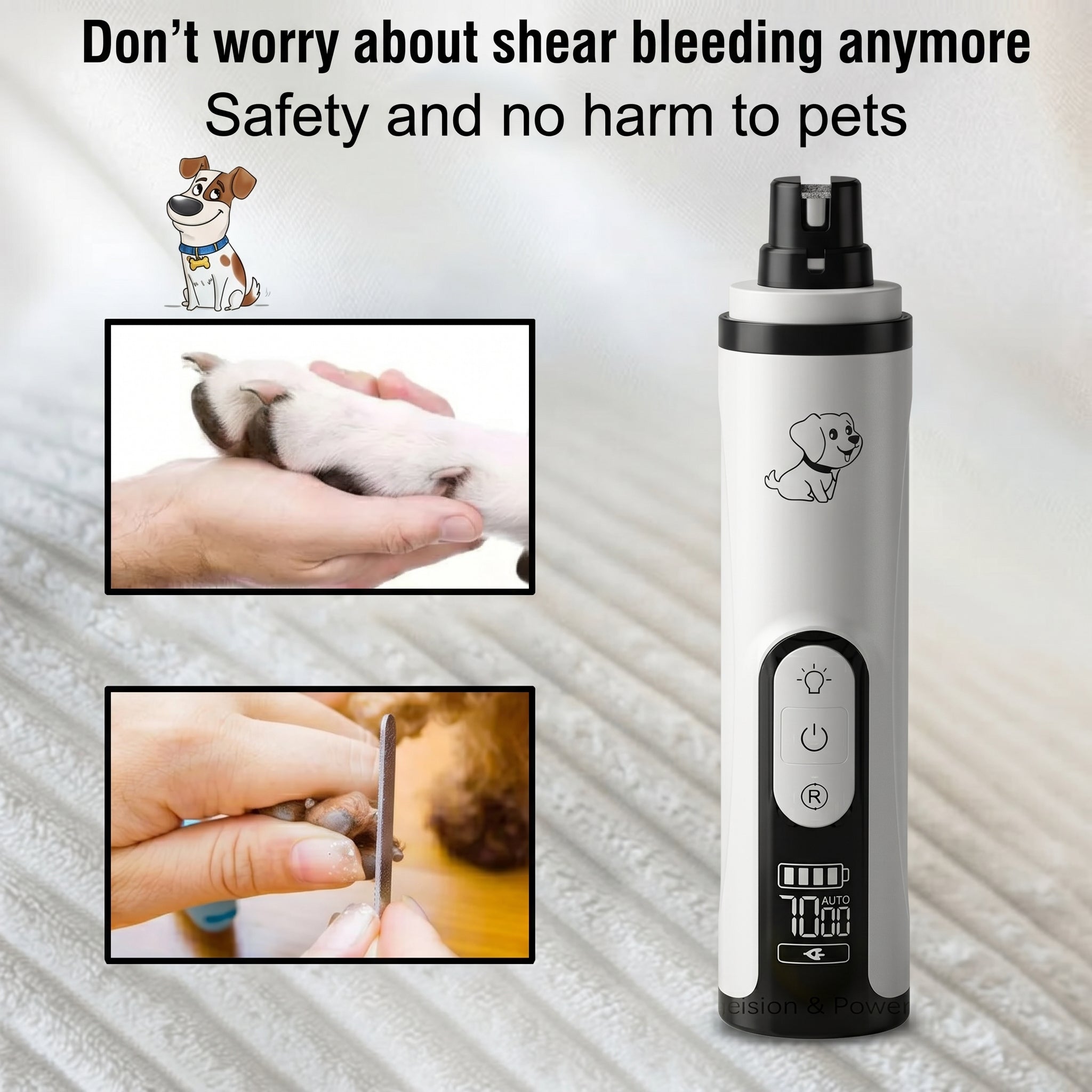 Pet Nail Grinder with LED Light