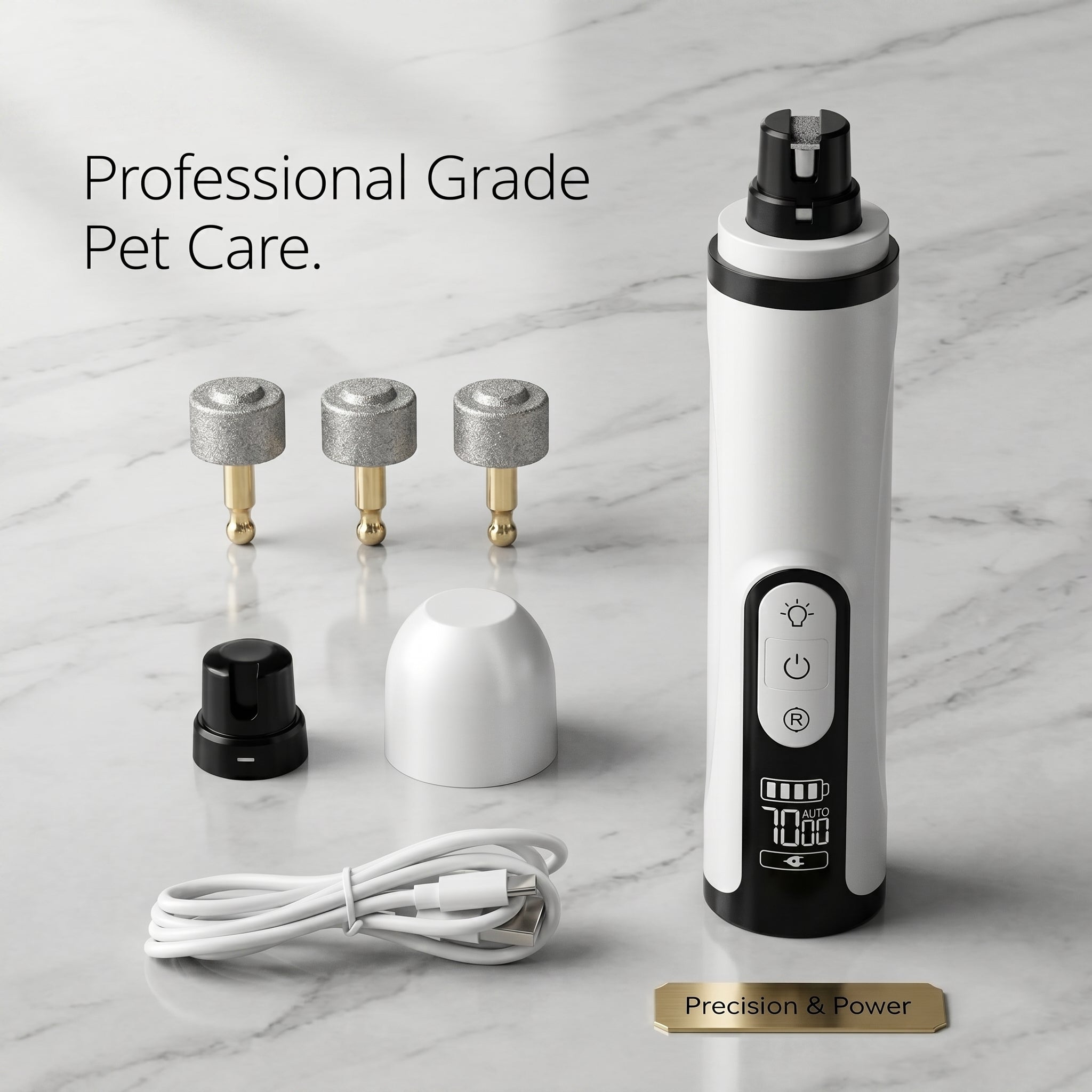 Pet Nail Grinder with LED Light